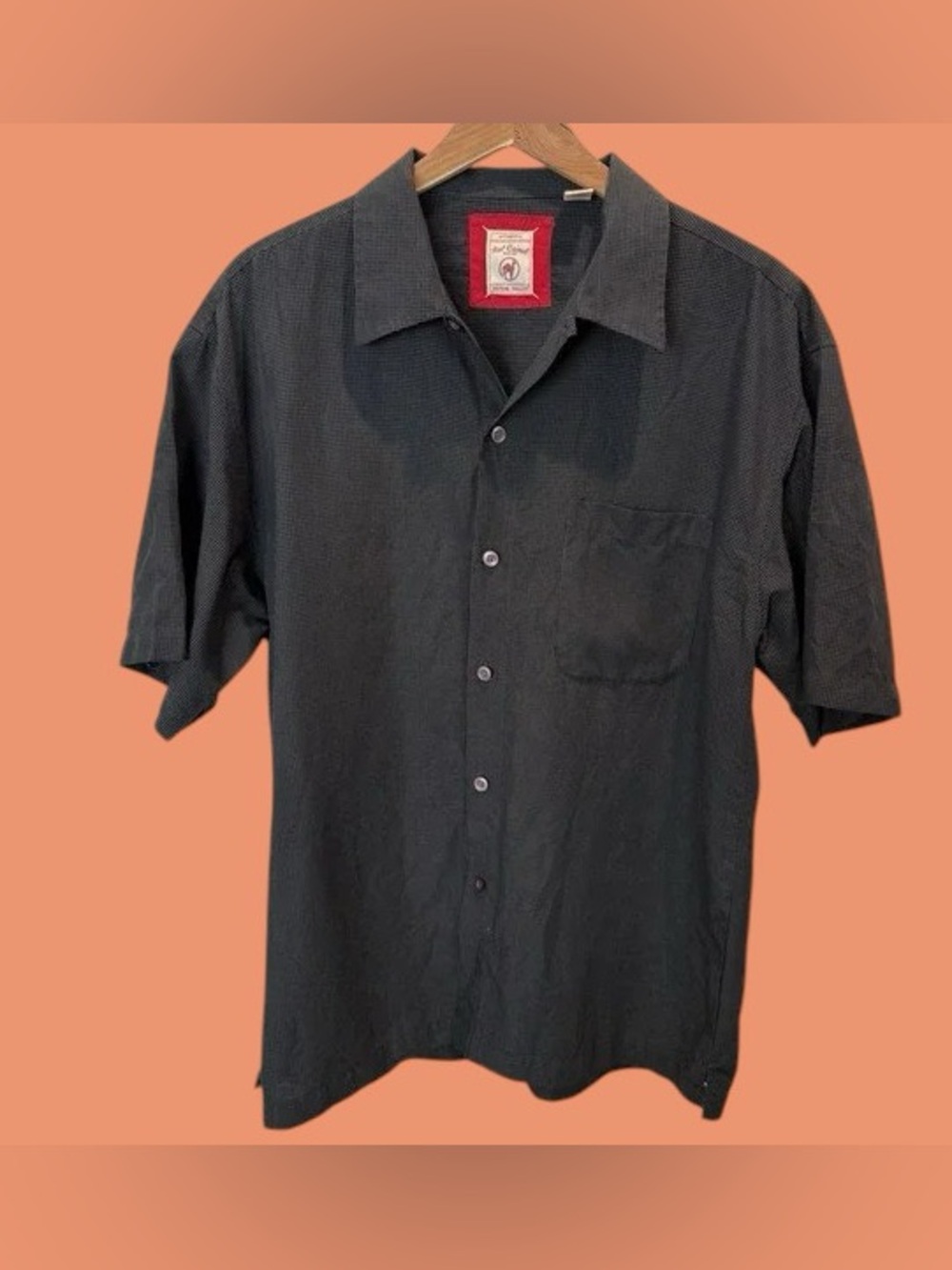 💖Men's Short-Sleeve Casual Button-Down Shirt in Black